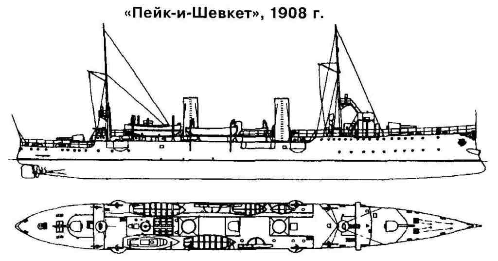 Турецкий минный крейсер «Пейк-и-Шевкет» (1907 г.)